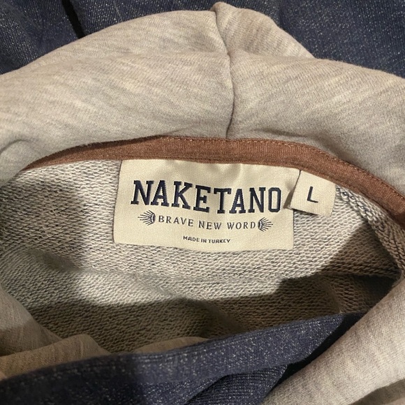 Naketano Women's Darth Vii Cowl Neck Long hoodie size L navy blue - Picture 10 of 11